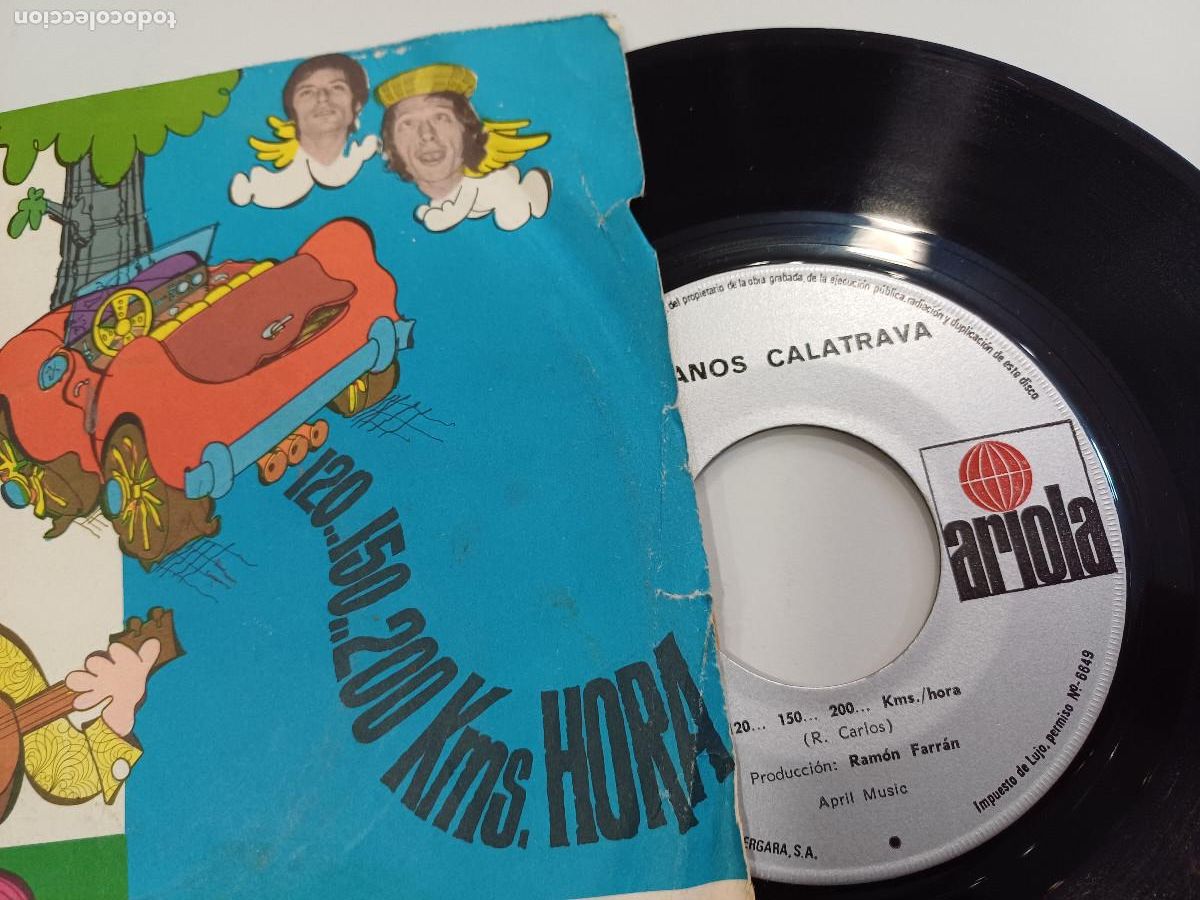 Discos de vinilo: LOS HERMANOS CALATRAVA/EL GARROTIN/SINGLE. - Foto 2