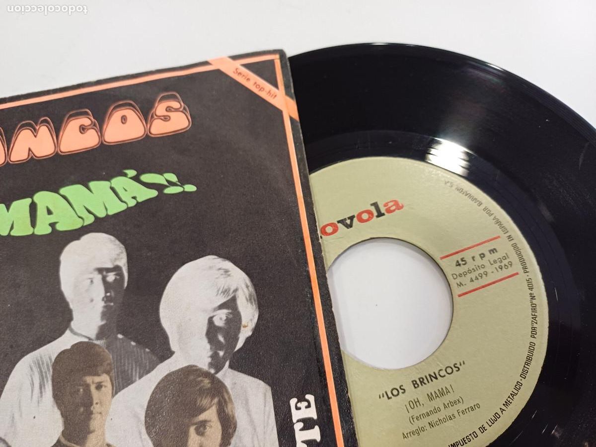 Discos de vinilo: LOS BRINCOS/OH MAMA/SINGLE. - Foto 2