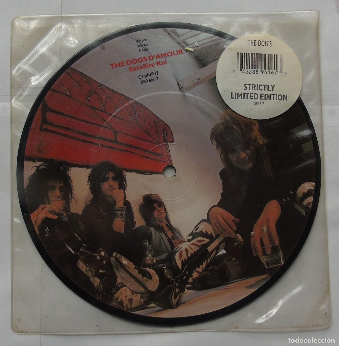 Disques de vinyle: The Dogs D'Amour Satellite Kid Single 7&rdquo; UK 1989 fotodisco color
