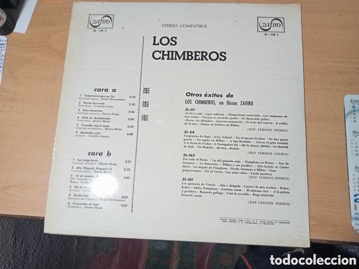 Discos de vinilo: Los Chimberos ZL 128 S - Foto 2