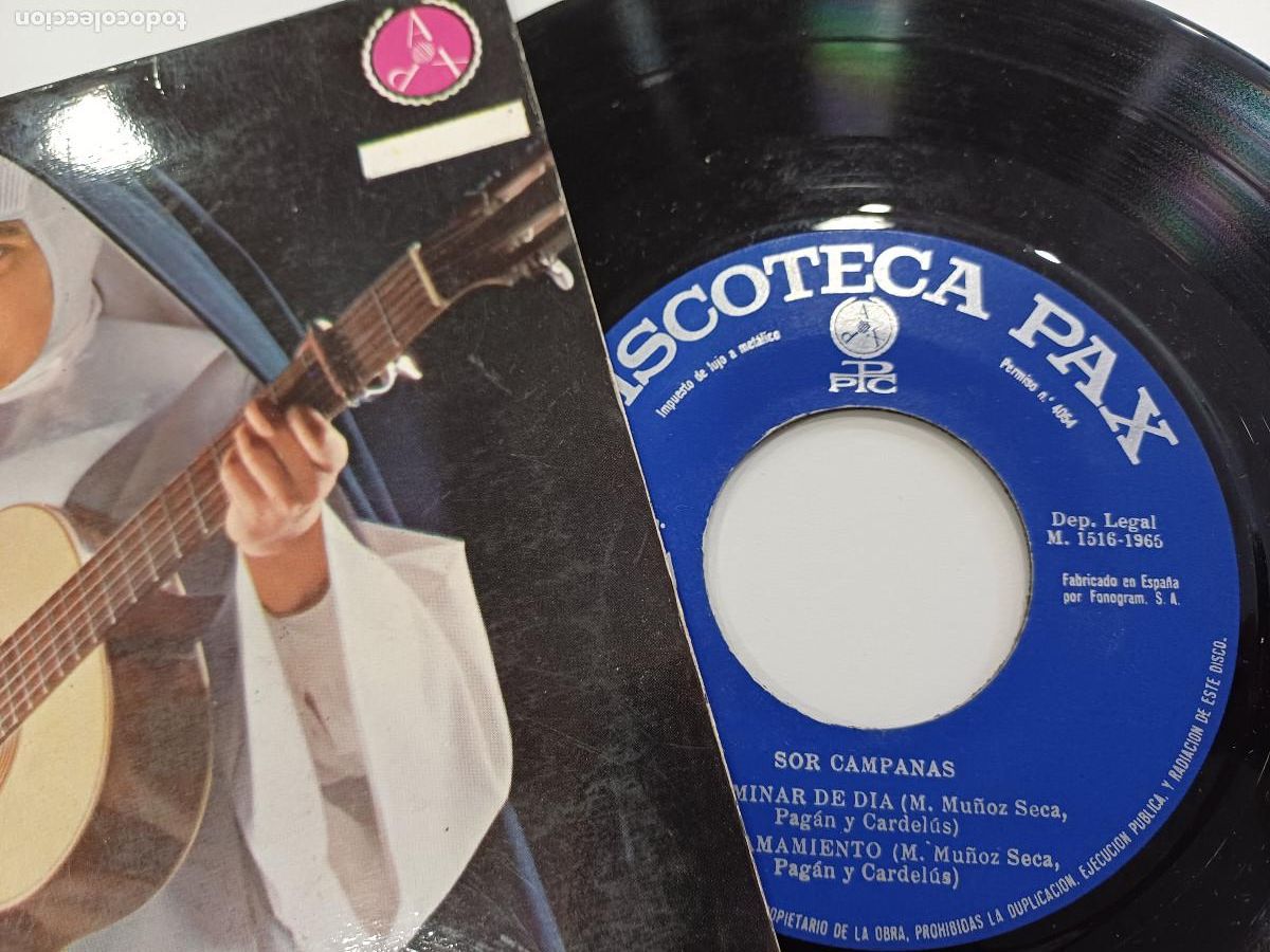 Discos de vinilo: SOR CAMPANAS/CAMINAR DE DIA/SINGLE. - Foto 2