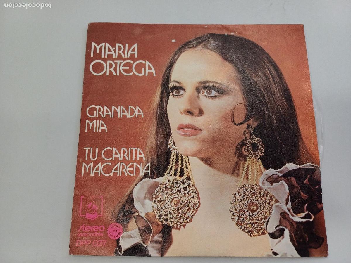 Discos de vinilo: MARIA ORTEGA/GRANADA MIA/SINGLE. - Foto 1