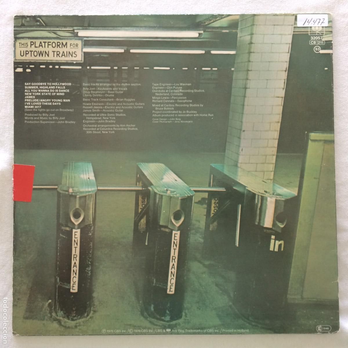 Discos de vinilo: Billy Joel &lrm;&ndash; Turnstiles Holanda 1982 CBS - Foto 2