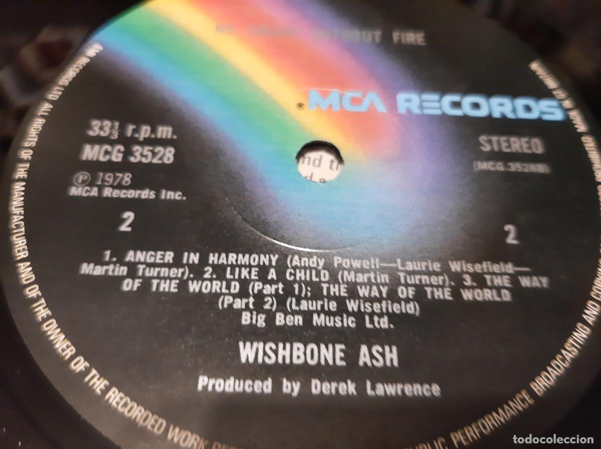 Discos de vinilo: WISHBONE ASH -NO SMOKE WITHOUT FIRE- (1978) LP DISCO VINILO - Foto 9