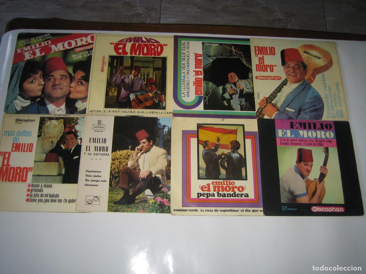 Discos de vinilo: DISCOFERTA - EP/SINGLE - EMILIO EL MORO - LOTE DE 8 - Foto 1