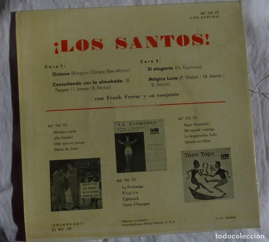 Discos de vinilo: LOS SANTOS // OCEANO+3 // 1961 // EP - Foto 2