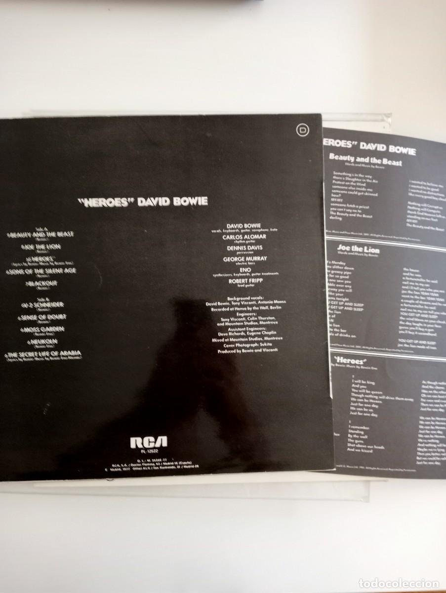 Discos de vinilo: David Bowie - &rdquo;Heroes&rdquo; (LP, Album) 1977 insert - Foto 2