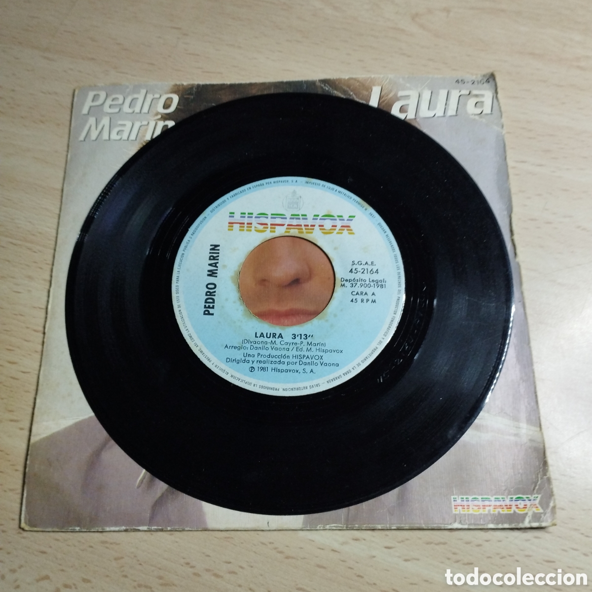 Discos de vinilo: Single 7&rdquo; Pedro Mar&iacute;n 1981 Laura + 1,2,3. - Foto 3