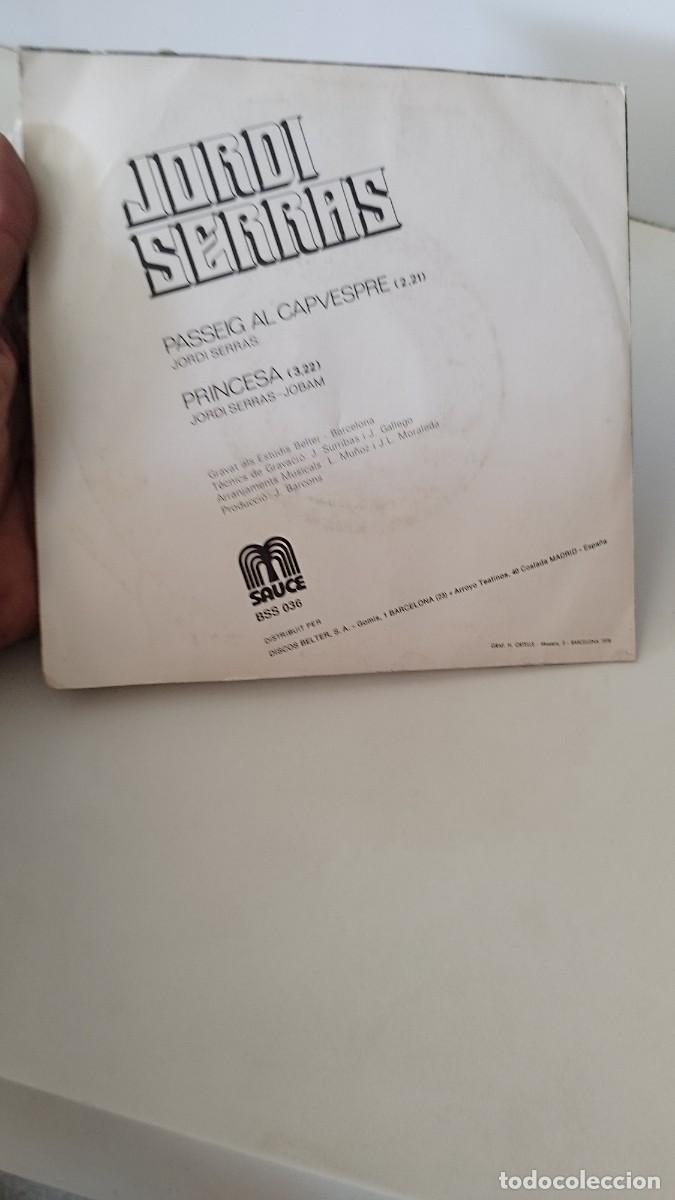 Discos de vinilo: Jordi Serras &ndash; Passeig Al Capvespre. Single 7&rdquo;. - Foto 2