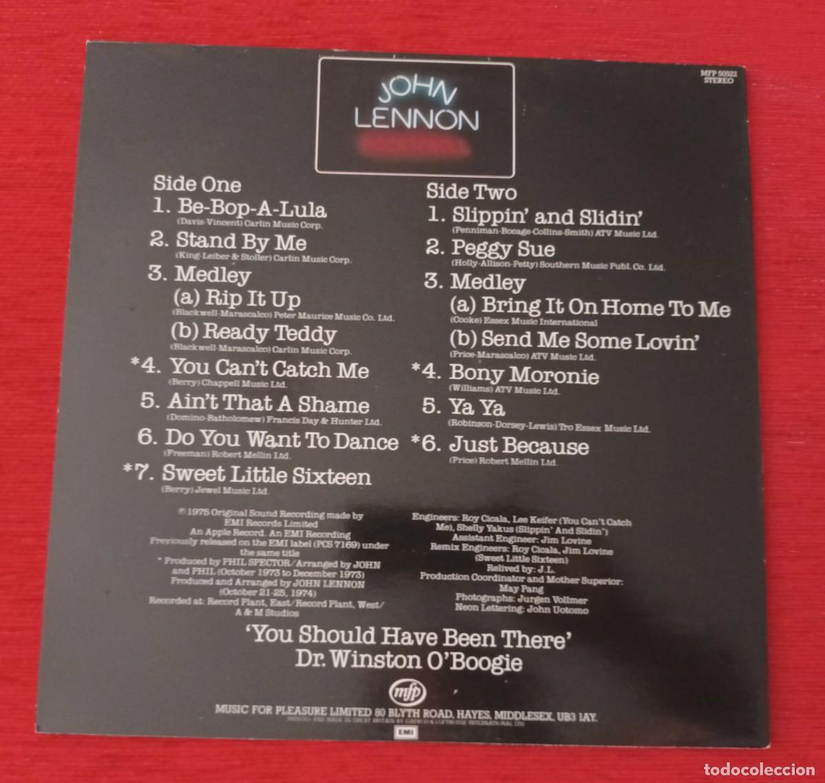 Discos de vinilo: JOHN LENNON - ROCK &acute;N&acute;ROLL - LP - Foto 2