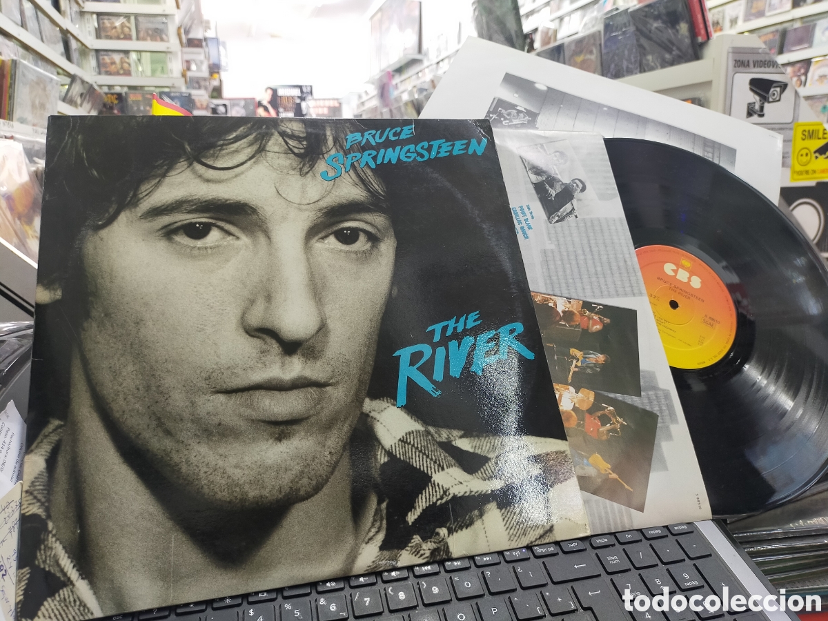 Discos de vinilo: Bruce Springsteen doble LP the River Espa&ntilde;a con c&oacute;digo de barras - Foto 1