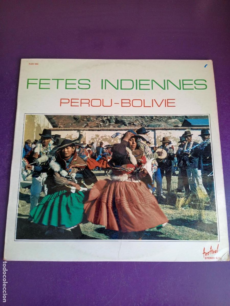 Dischi in vinile: FOLK TRADICIONAL PERU BOLIVIA - LP FESTIVAL FRANCIA 1976 - MUY POCO USO EN VINILO