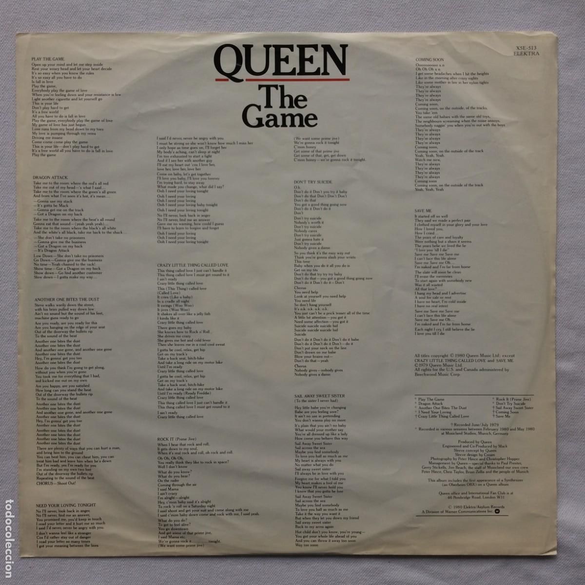 Discos de vinilo: Queen &lrm;&ndash; The Game Canada 1980 Elektra* - Foto 4