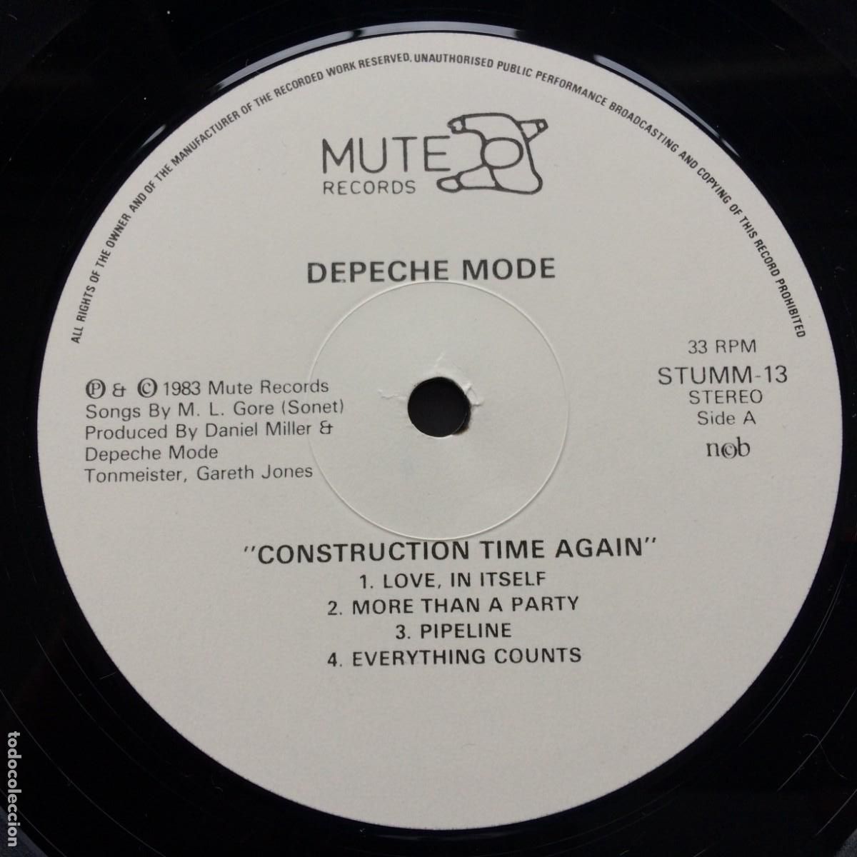 Discos de vinilo: Depeche Mode &lrm;&ndash; Construction Time Again Scandinavia 1983 Mute* - Foto 4