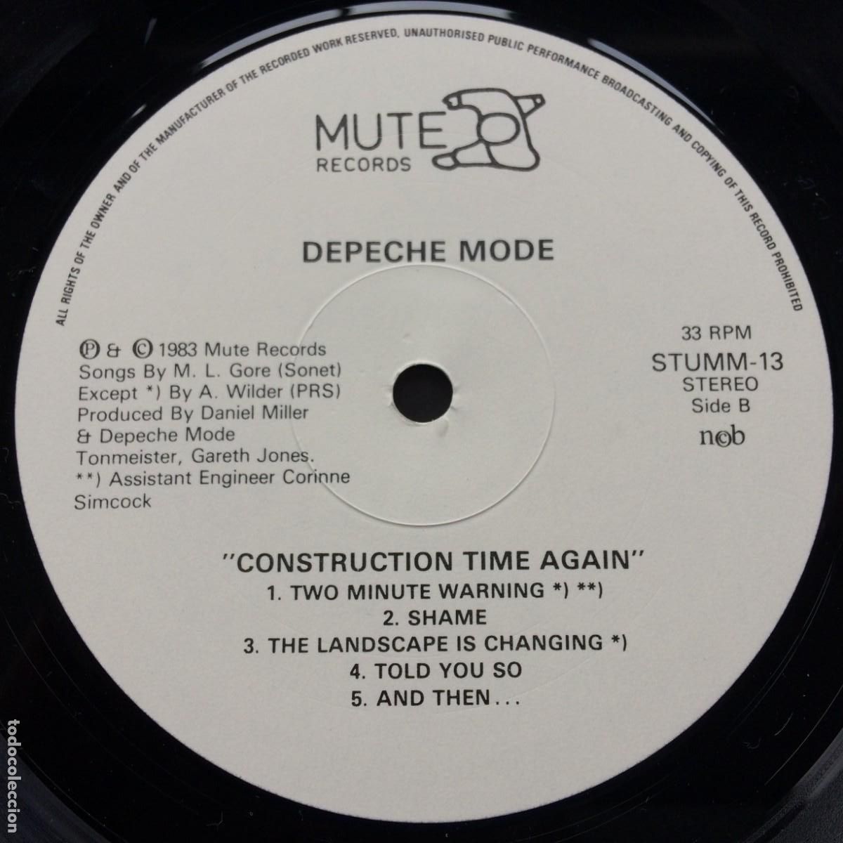 Discos de vinilo: Depeche Mode &lrm;&ndash; Construction Time Again Scandinavia 1983 Mute* - Foto 5