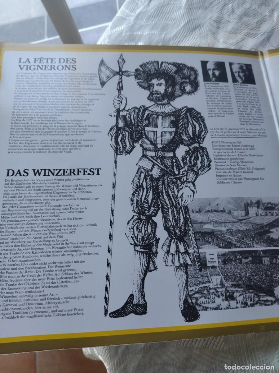 Discos de vinilo: F&ecirc;te Des Vignerons Vevey 1977 - Foto 3