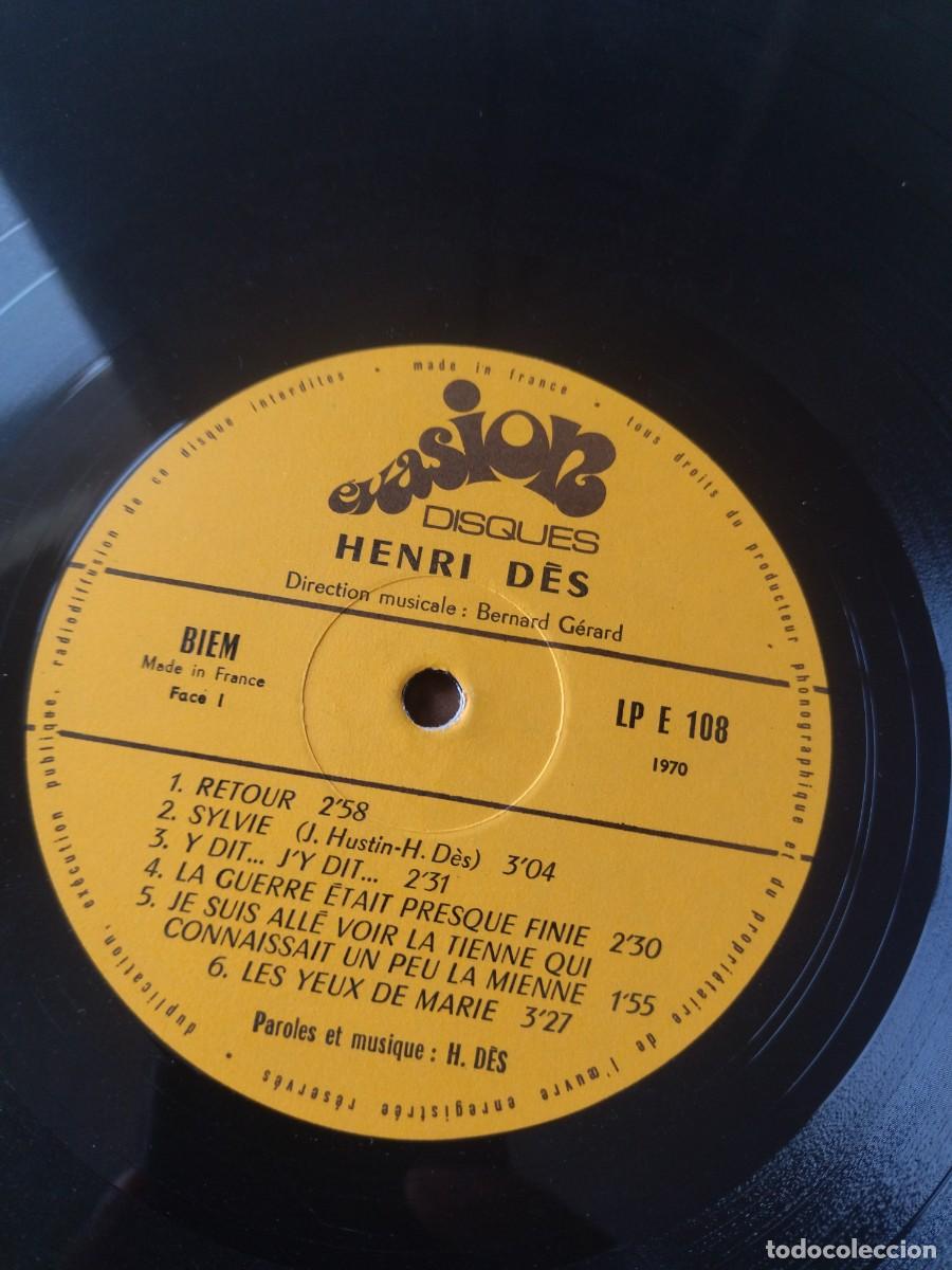 Discos de vinilo: Henri D&egrave;s &ndash; Retour, 1970 - Foto 4