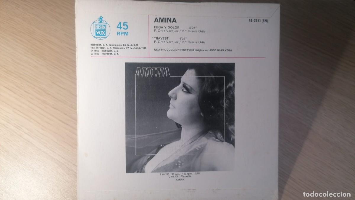 Discos de vinilo: single Amina Fuga Y Dolor Travesti - Foto 2