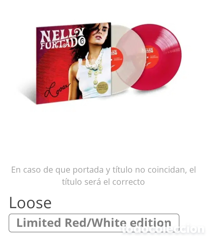 Discos de vinilo: Nelly furtado ed,color - Foto 3