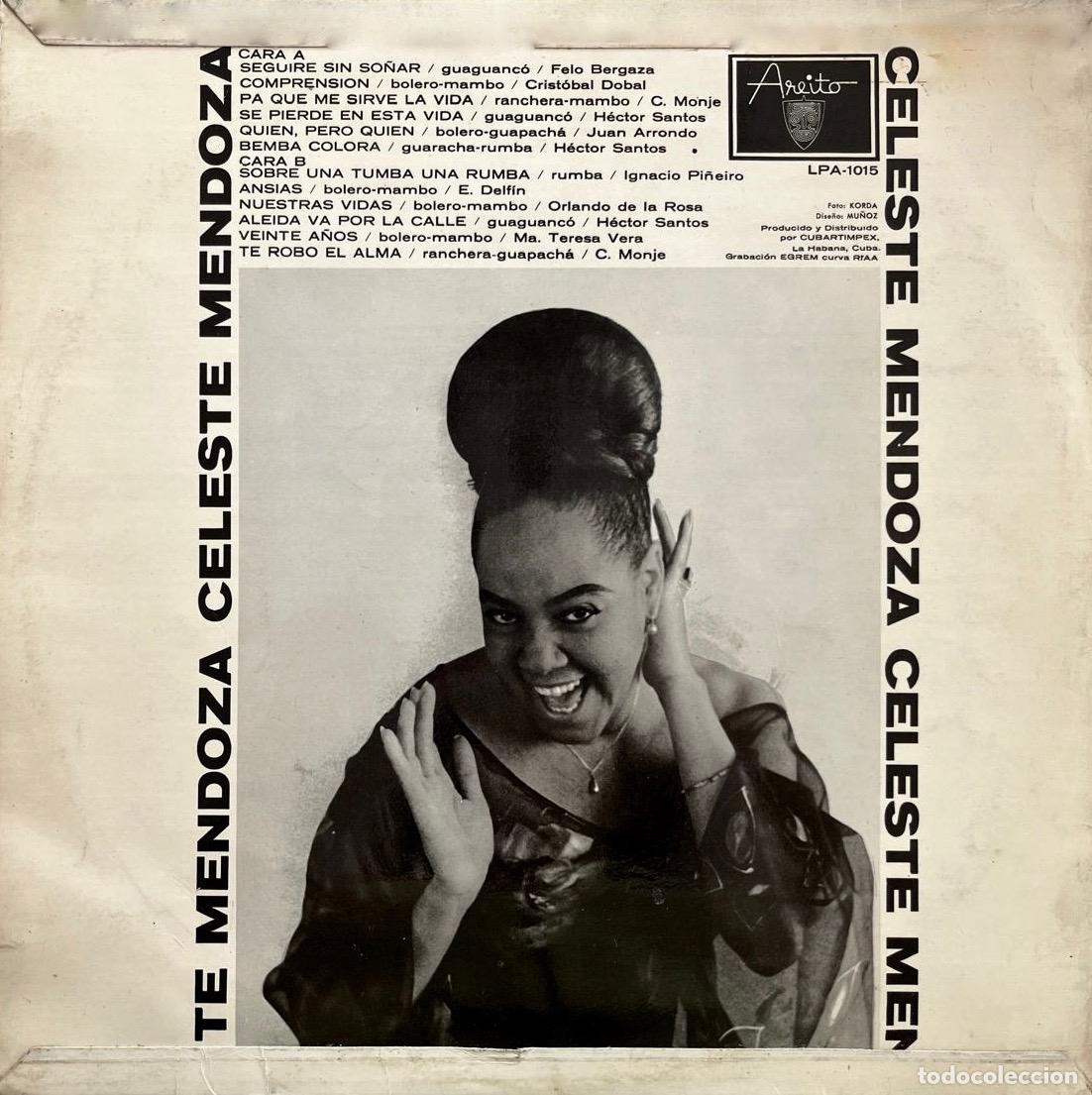 Discos de vinilo: CELESTE MENDOZA. SABOR A CUBA. LP ORIGINAL CUBA - Foto 2
