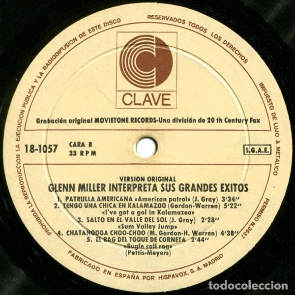 Discos de vinilo: Glenn Miller interpreta sus grandes &eacute;xitos - Versi&oacute;n Original (LP Vinilo) - Foto 2
