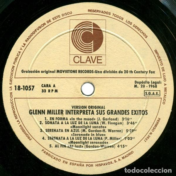 Discos de vinilo: Glenn Miller interpreta sus grandes &eacute;xitos - Versi&oacute;n Original (LP Vinilo) - Foto 3