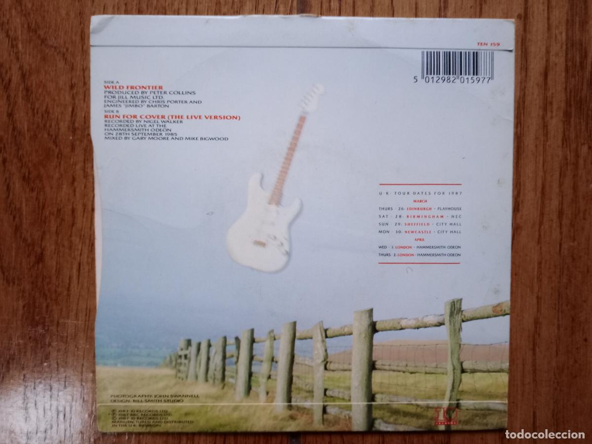 Discos de vinilo: Gary Moore - Wild Frontier + Run for cover (the live versi&oacute;n) - Foto 3