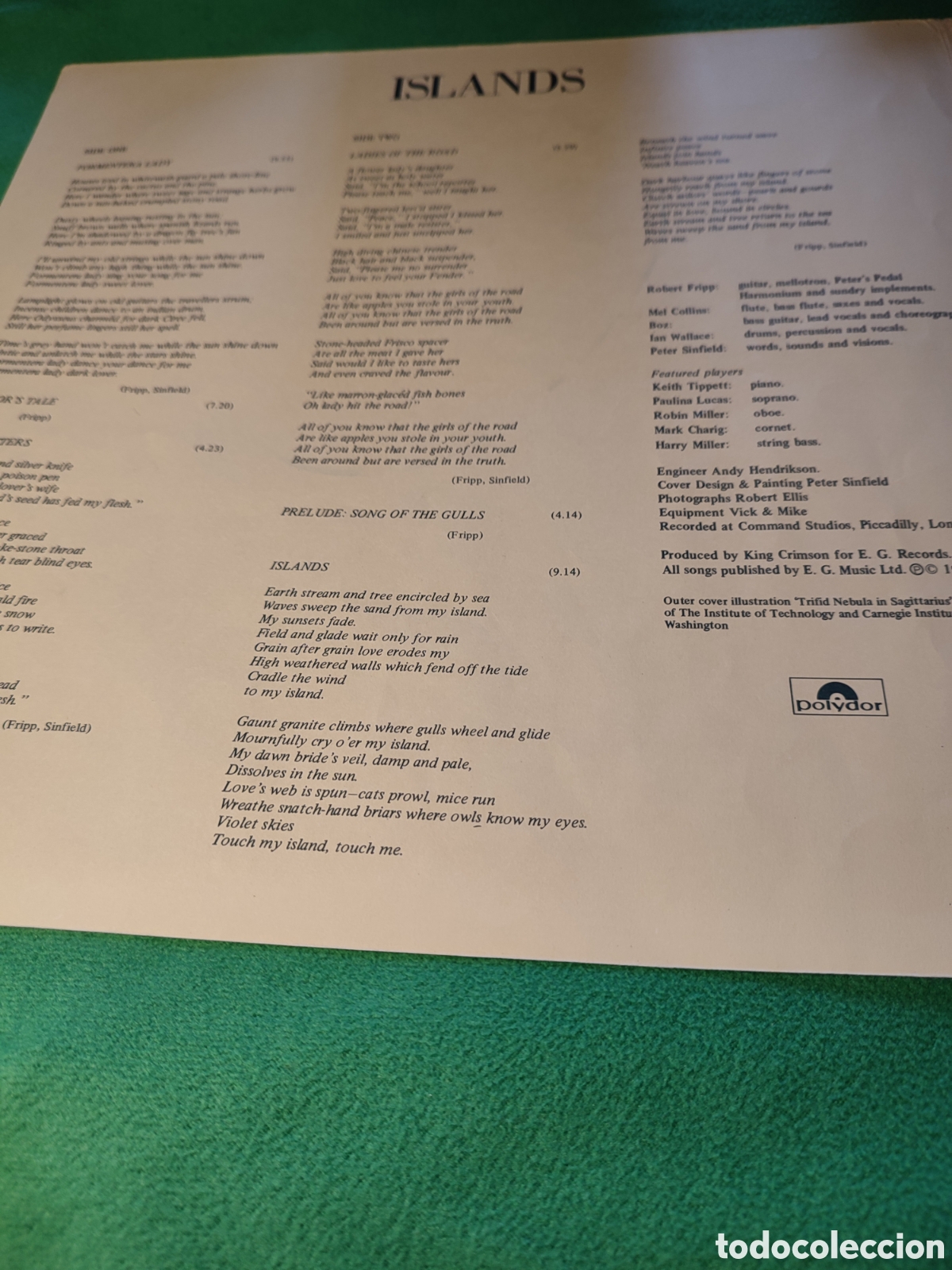 Discos de vinilo: King Crimson - Islands Vinilo Lp - Foto 2