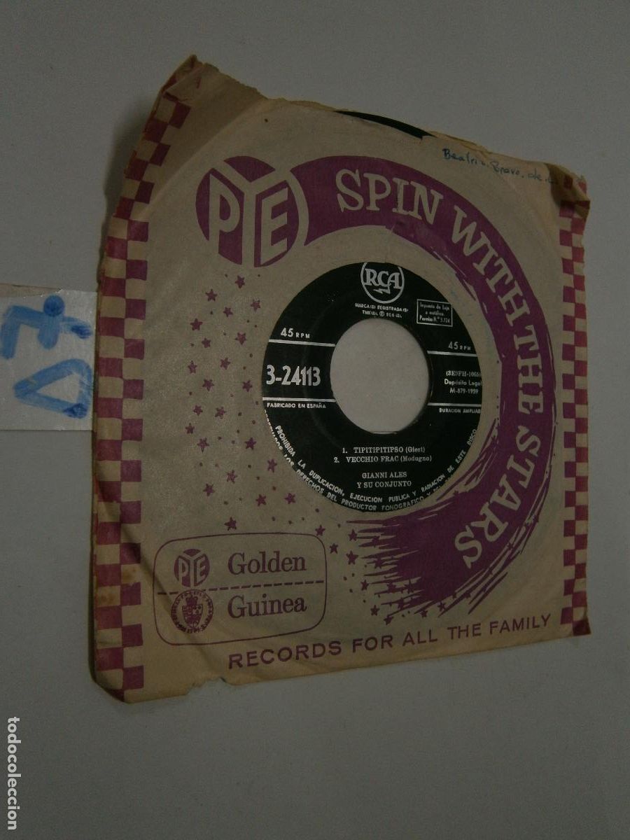 Discos de vinilo: ANTIGUO SINGLES - GIANNI ALES Y SU CONJUNTO - Foto 1
