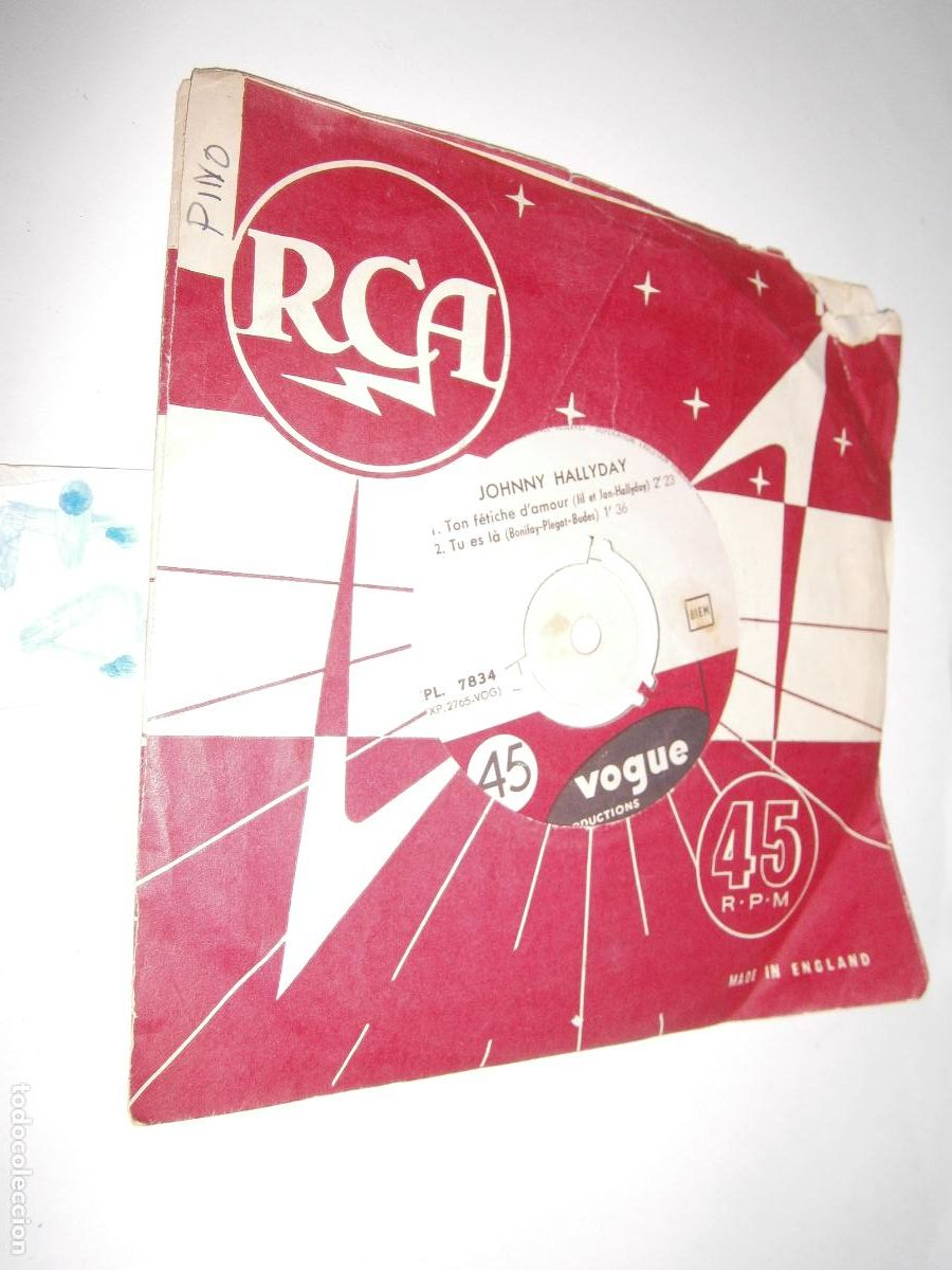 Discos de vinilo: ANTIGUO SINGLES - JOHNNY HALLYDAY - Foto 1