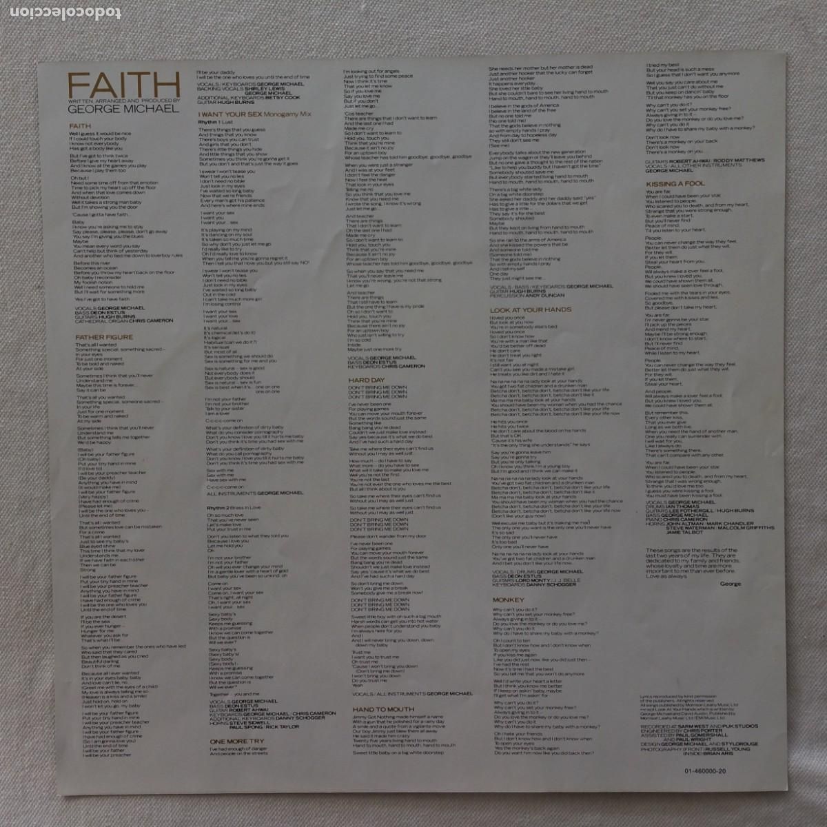 Discos de vinilo: George Michael &lrm;&ndash; Faith , Holanda 1987 Epic* - Foto 7