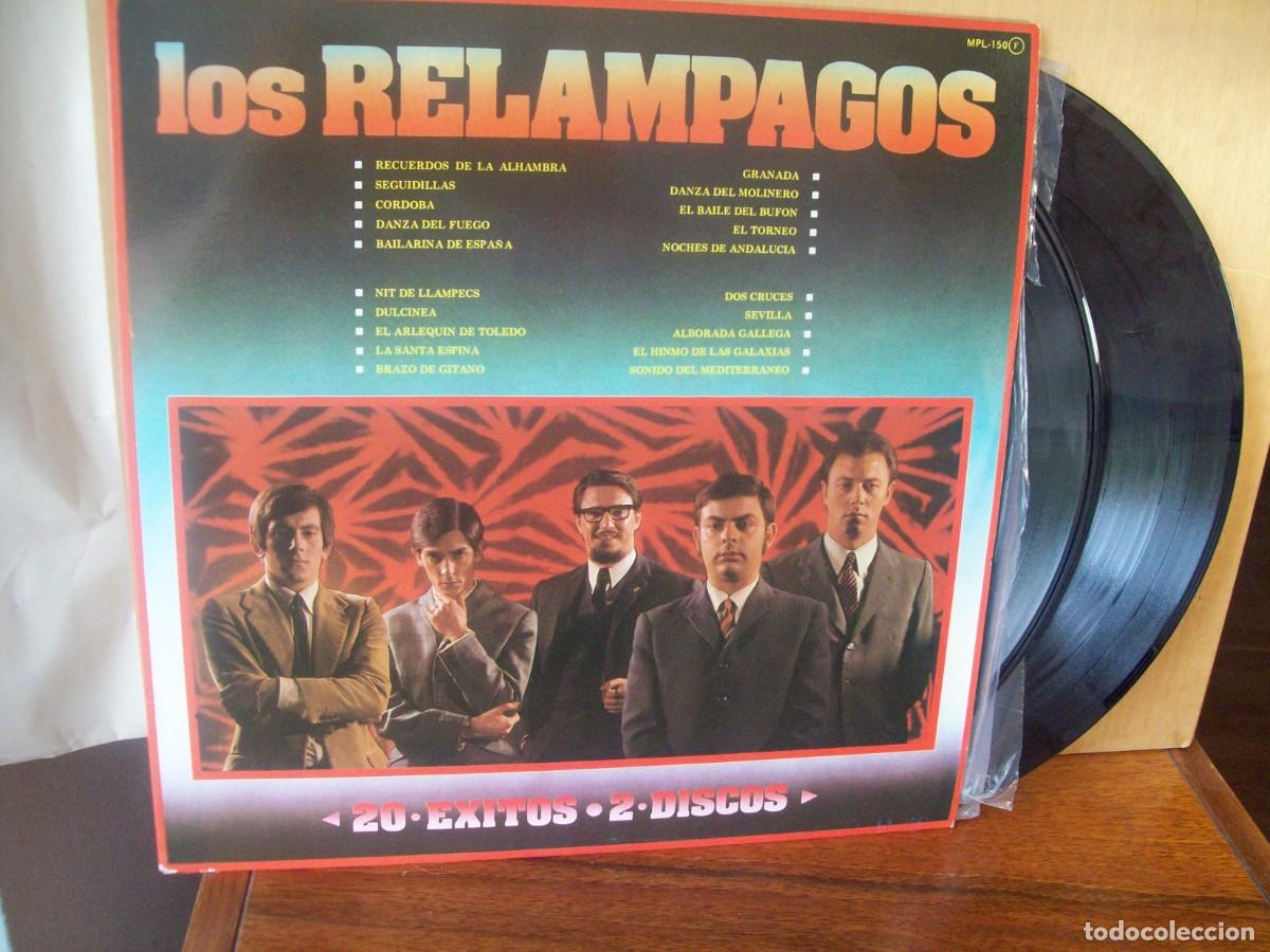 Discos de vinilo: LOS RELAMPAGOS - 20 EXITOS - DOBLE LP - Foto 1
