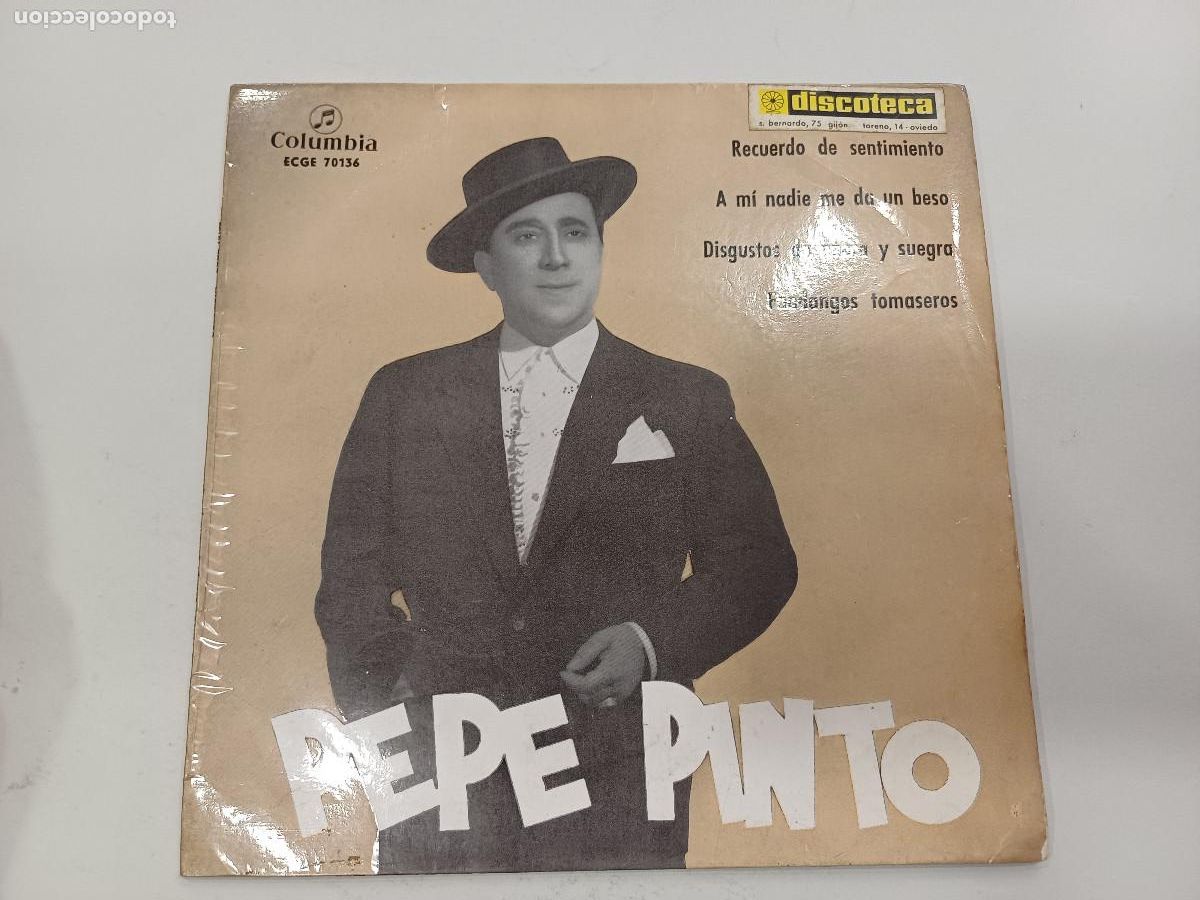 Discos de vinilo: PEPE PINTO/RECUERDO DE SENTIMIENTO/SINGLE. - Foto 1