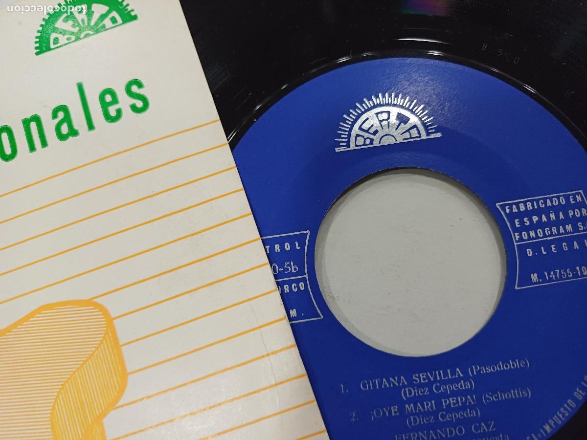 Discos de vinilo: DIEZ CEPEDA/GITANA SEVILLA/SINGLE. - Foto 2