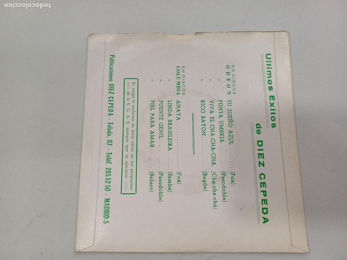 Discos de vinilo: DIEZ CEPEDA/GITANA SEVILLA/SINGLE. - Foto 3