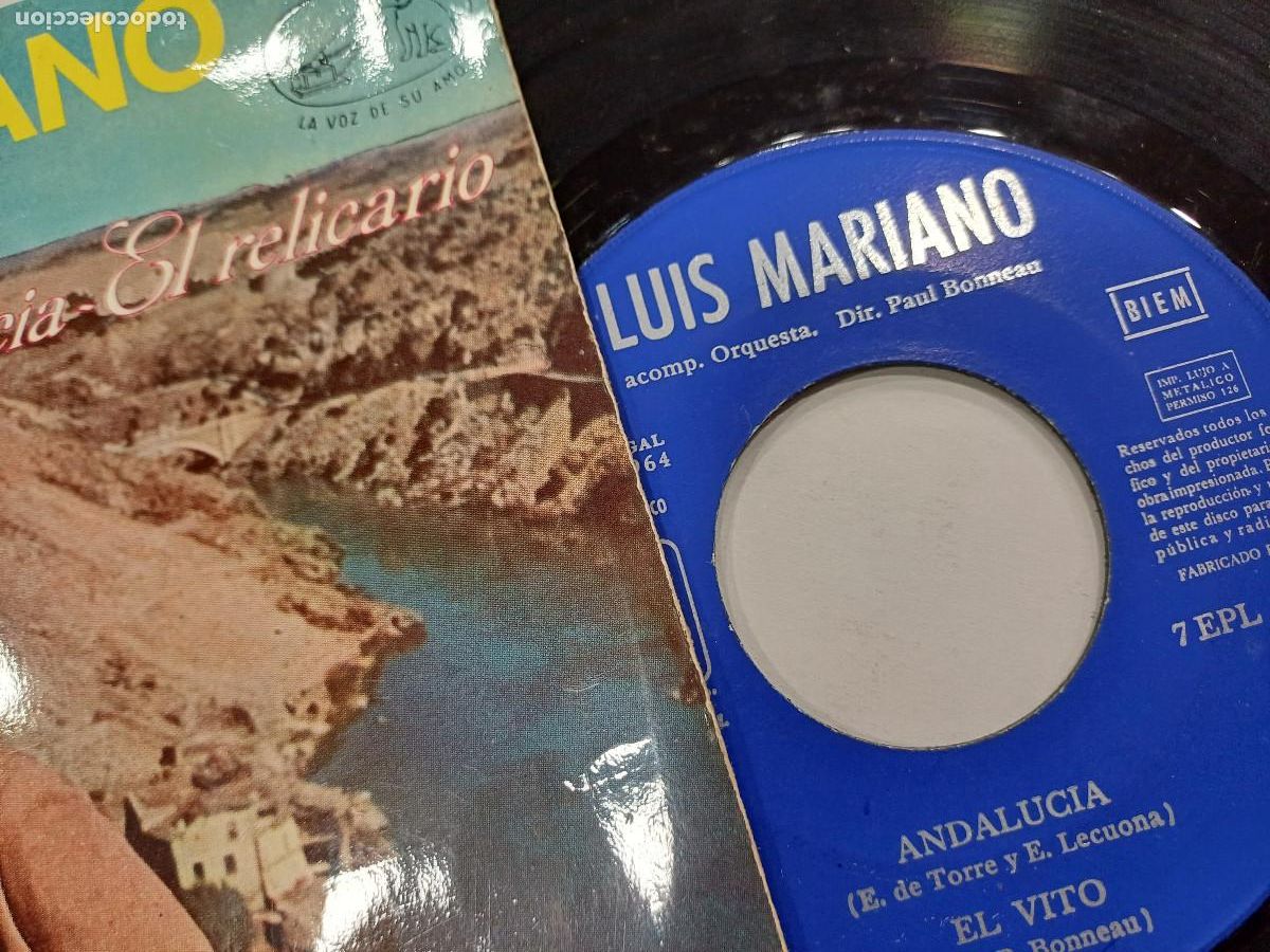 Discos de vinilo: LUIS MARIANO/ANDALUCIA/SINGLE. - Foto 2