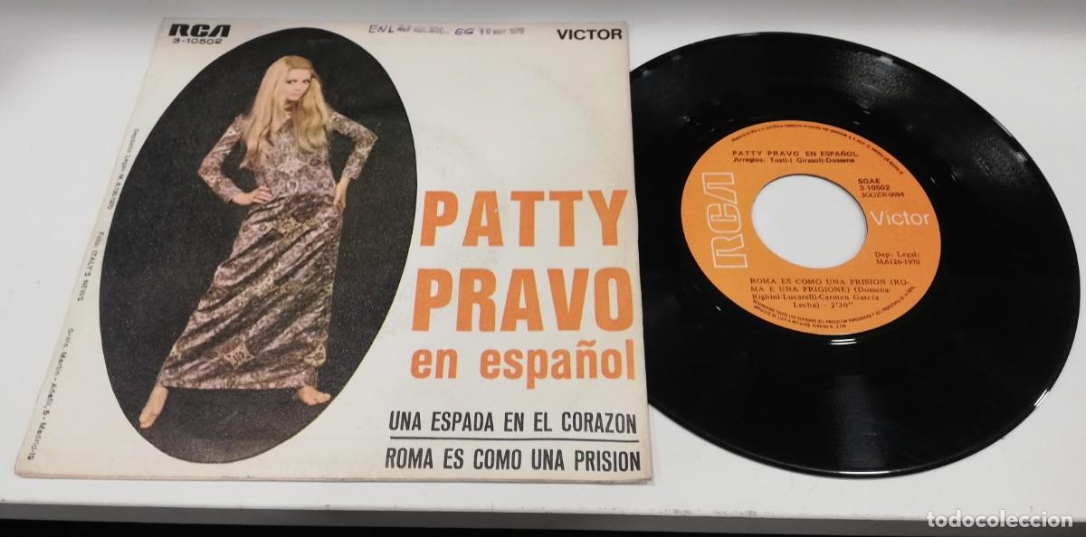 Discos de vinilo: MOST-Patty Pravo - Una Espada En El Corazon (7&rdquo;, Single) - Foto 2
