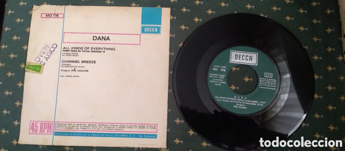 Discos de vinilo: Disco d&eacute; vinilo LP Dana - Foto 2