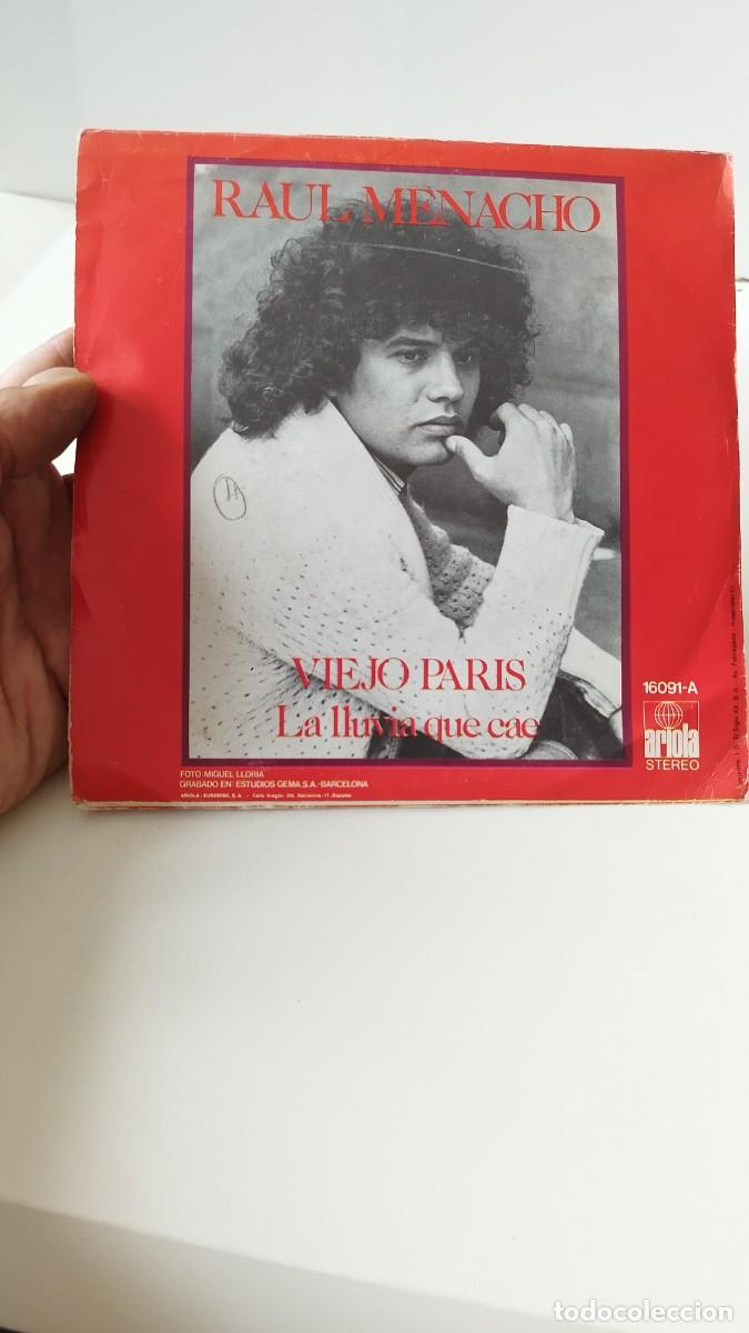 Discos de vinilo: Raul Menacho &ndash; Viejo Paris. Single 7&rdquo;. - Foto 2