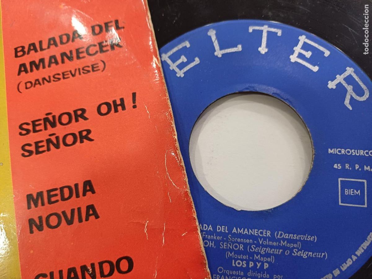 Discos de vinilo: LOS P Y P/BALADA DEL AMANECER/SINGLE. - Foto 2