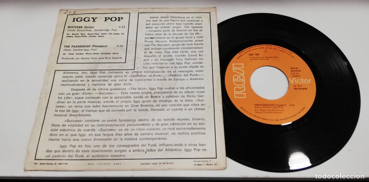 Discos de vinilo: MOST-Iggy Pop - Success = Exito (7&rdquo;, Single) - Foto 2
