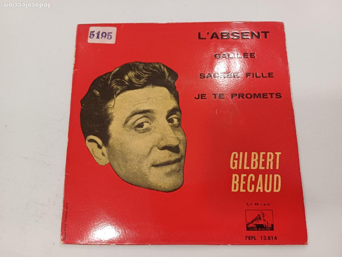 Discos de vinilo: GILBERT BECAUD/LABSENT/SINGLE. - Foto 1