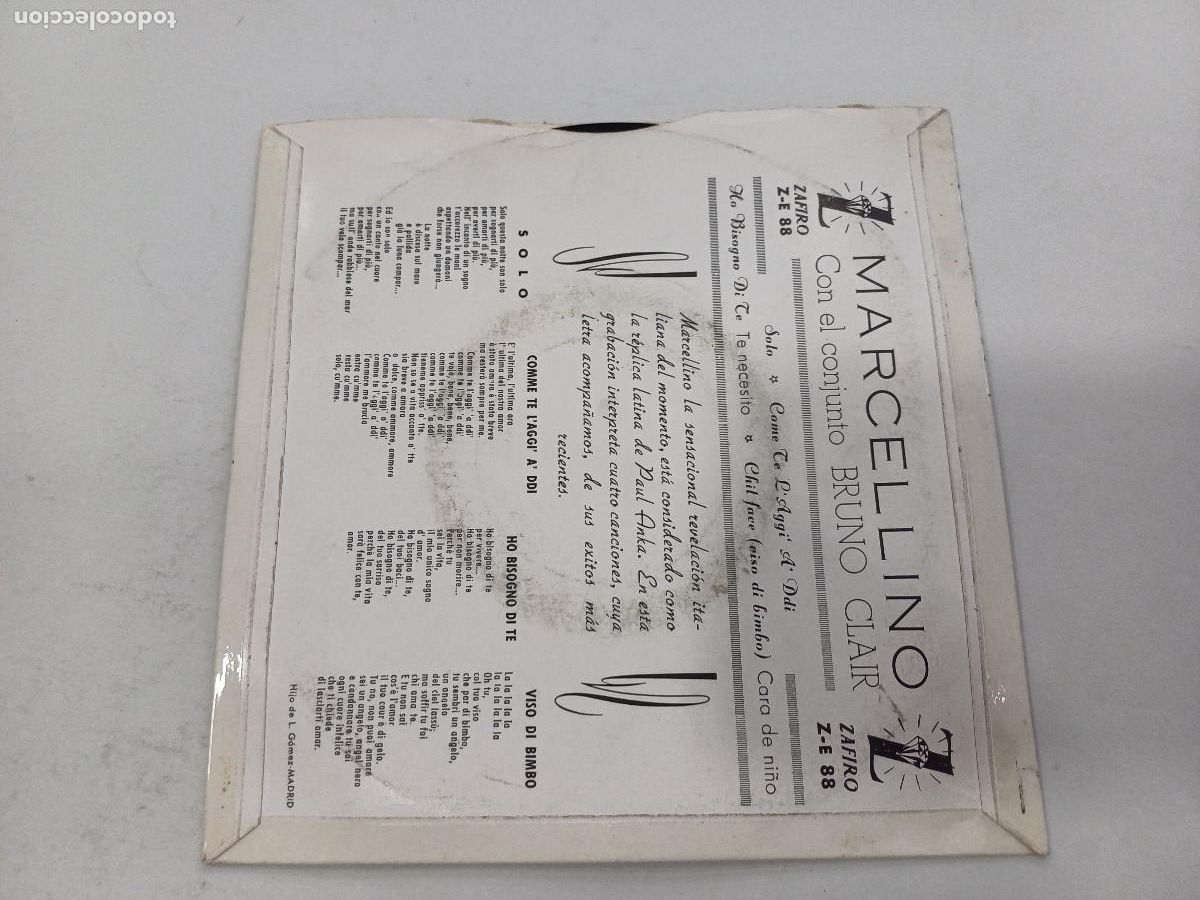 Discos de vinilo: MARCELLINO/SOLO/SINGLE. - Foto 3