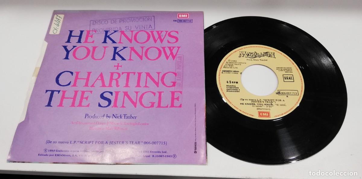 Discos de vinilo: MOST-Marillion - He Knows, You Know (7&rdquo;, Single) - Foto 2