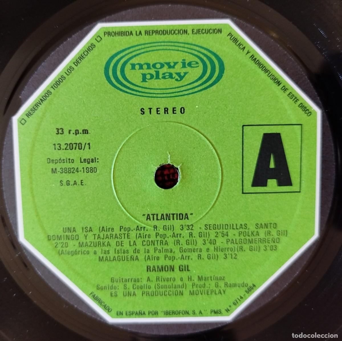 Discos de vinilo: RAMON GIL ** Atlantida ** VINILO LP 1980 - Foto 3