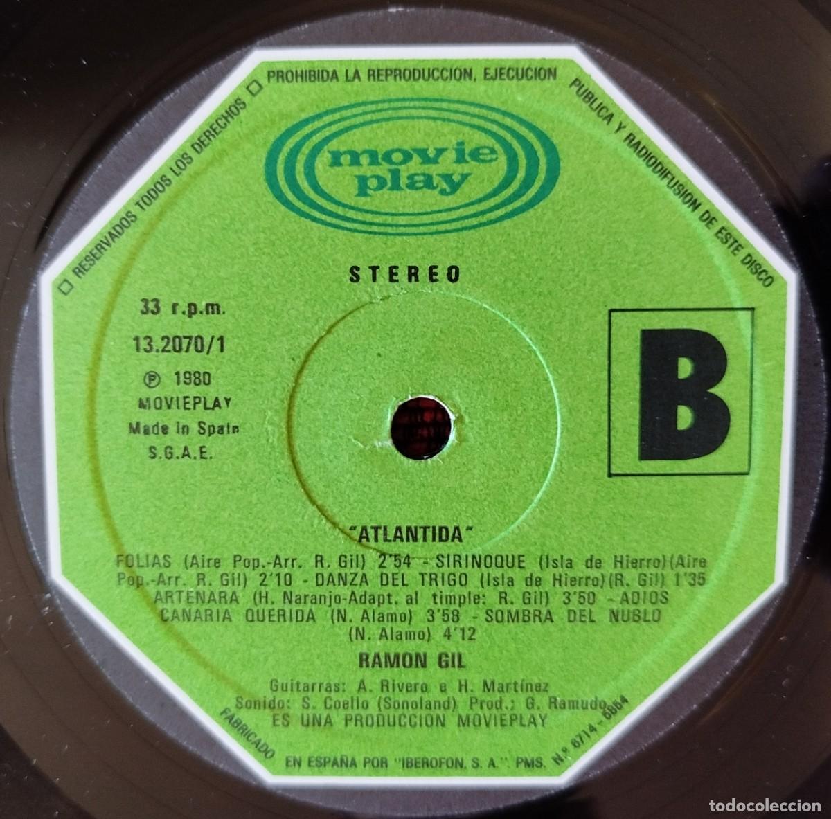Discos de vinilo: RAMON GIL ** Atlantida ** VINILO LP 1980 - Foto 4