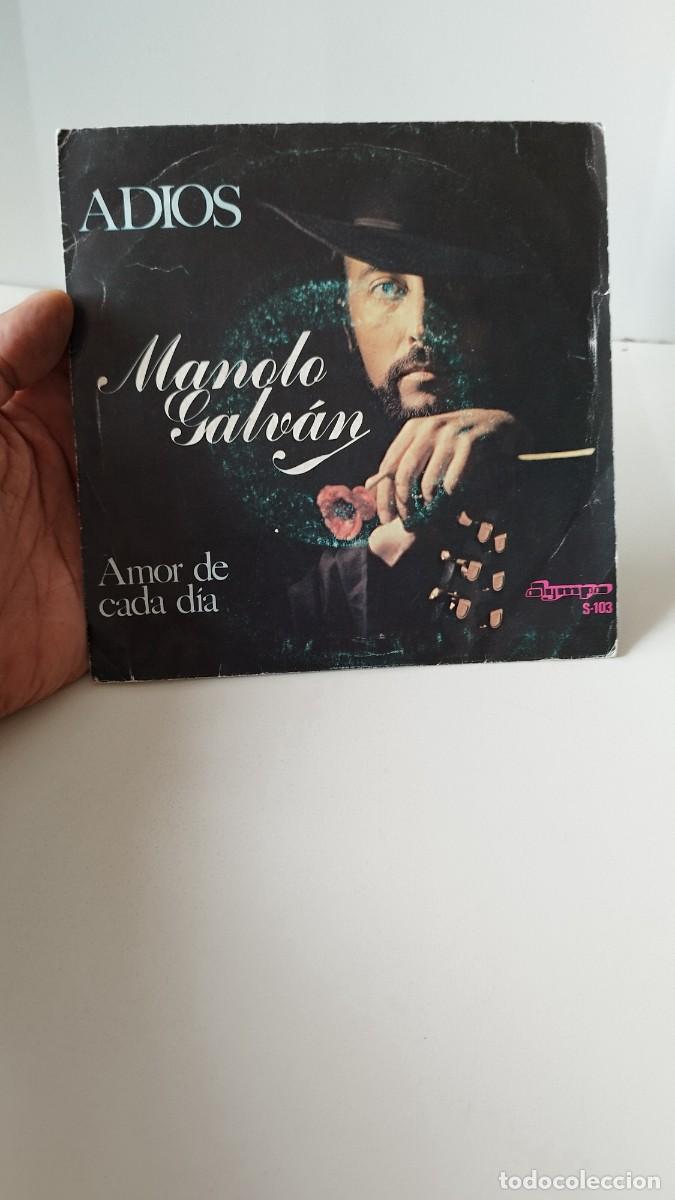 Discos de vinilo: Manolo Galvan - Adios / Amor de Cada Dia. Single 7&rdquo;. - Foto 1