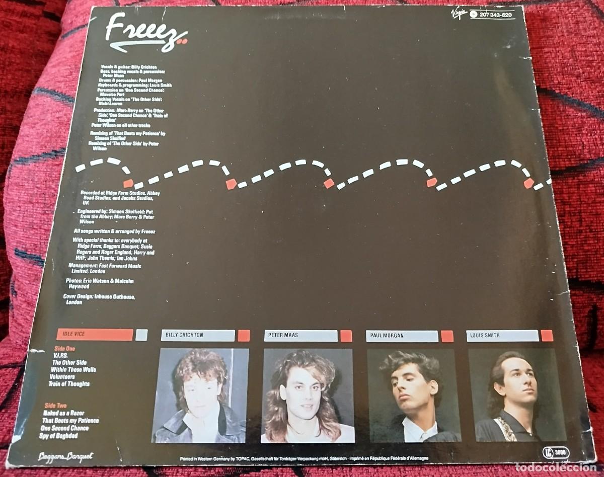 Discos de vinilo: FREEEZ ** Idle Vice ** VINILO LP 1985 - Foto 2