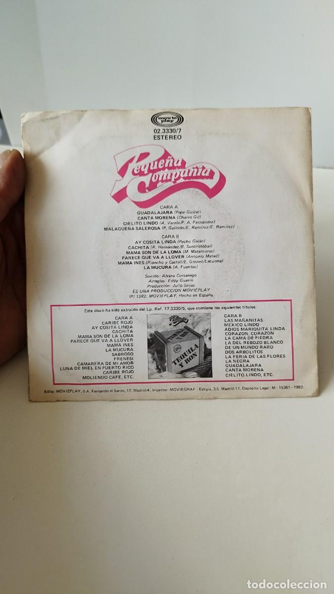 Discos de vinilo: Peque&ntilde;a compa&ntilde;&iacute;a,tequila y ron. Single 7&rdquo;. - Foto 2