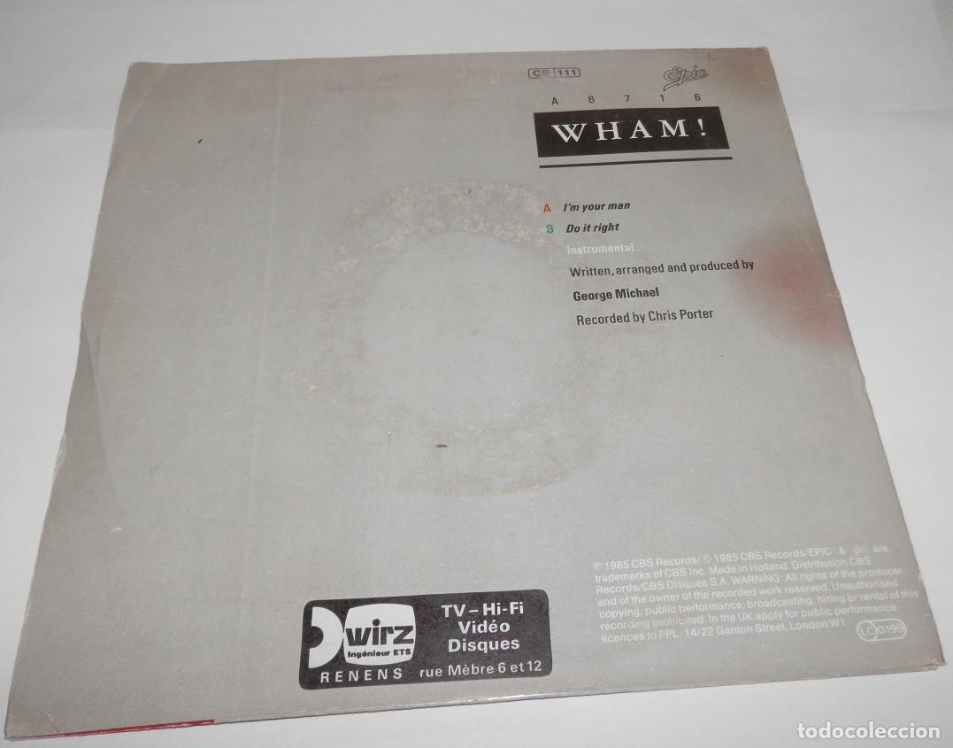 Discos de vinilo: DISCO SINGLE DE VINILLO DE LA BANDA WHAM - Foto 2